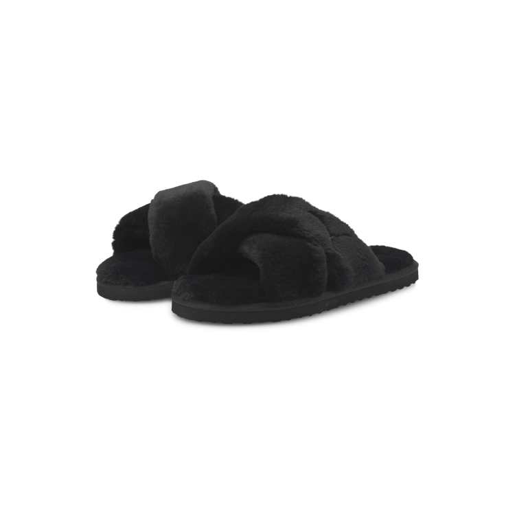 PUMA Fluff slippers in black