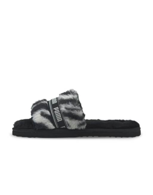 Puma deals fuzzy slippers