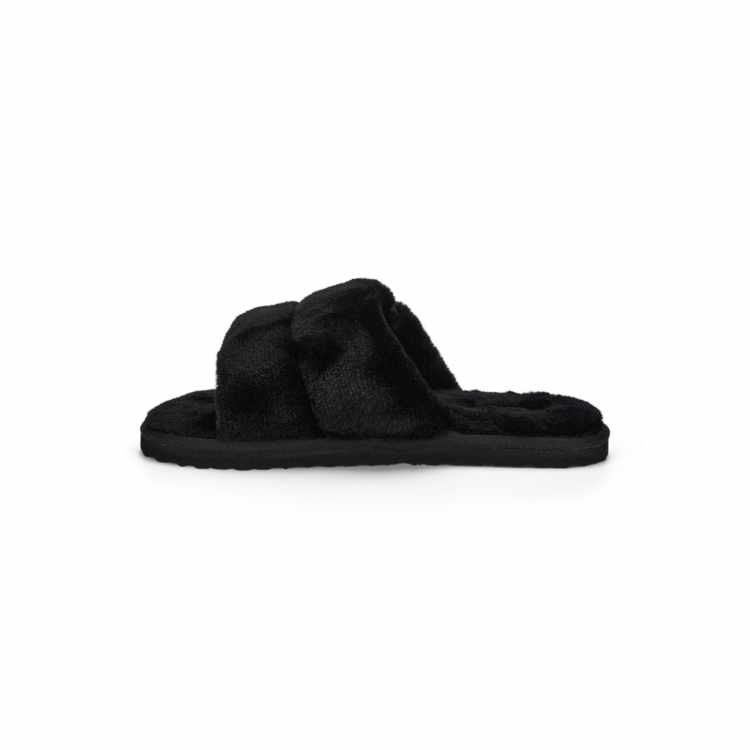 Puma fluffy slider in black ASOS