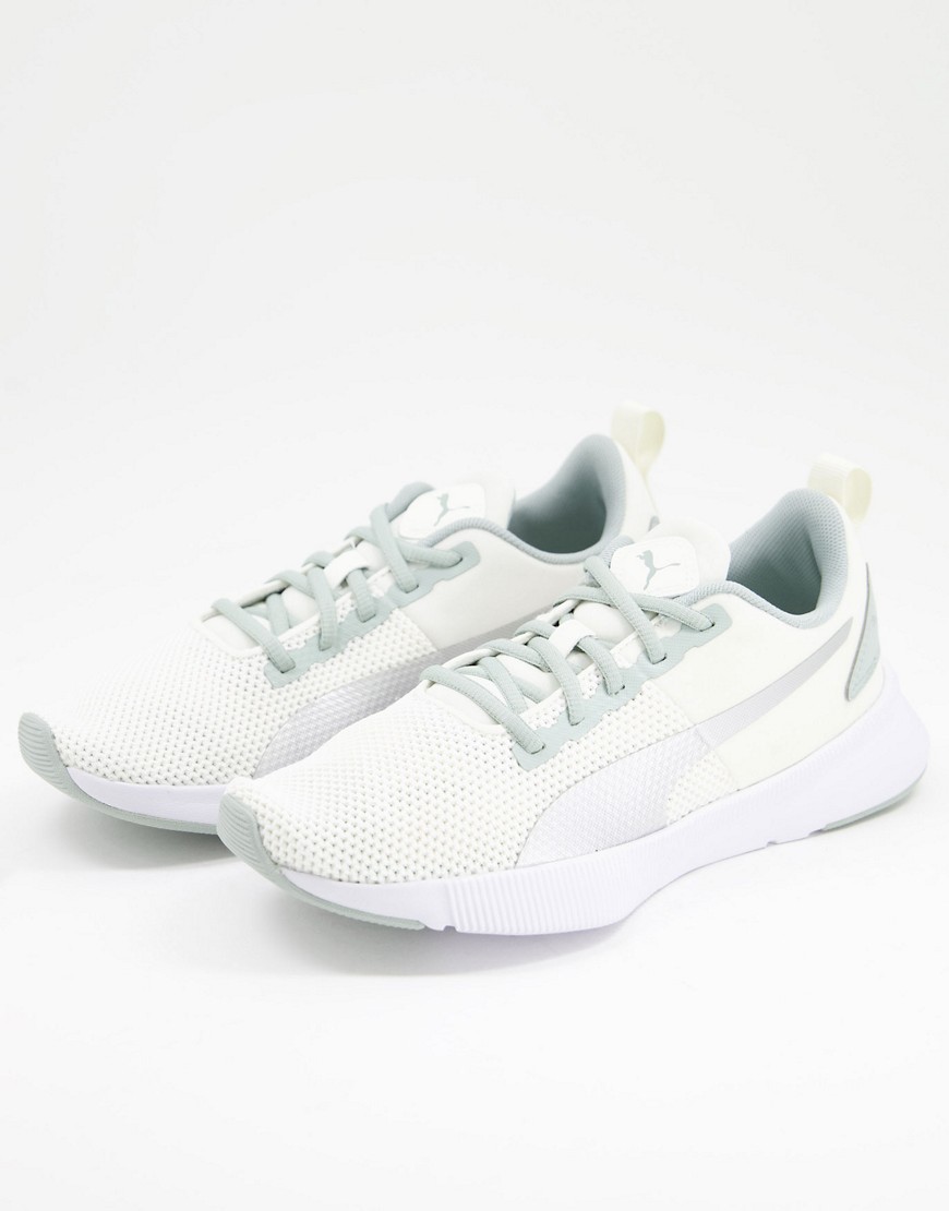 Puma Fly Runner trainers in marshmallow-White