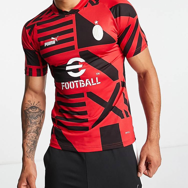 lonely Recollection labyrinth Puma Football AC Milan 2022/23 home pre match t-shirt in red | ASOS
