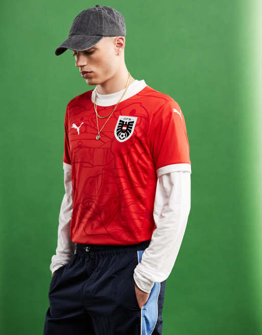 PUMA Football Euro 2024 Austria Home replica jersey in red, 5 of 5