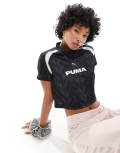 PUMA Football jersey baby tee in black