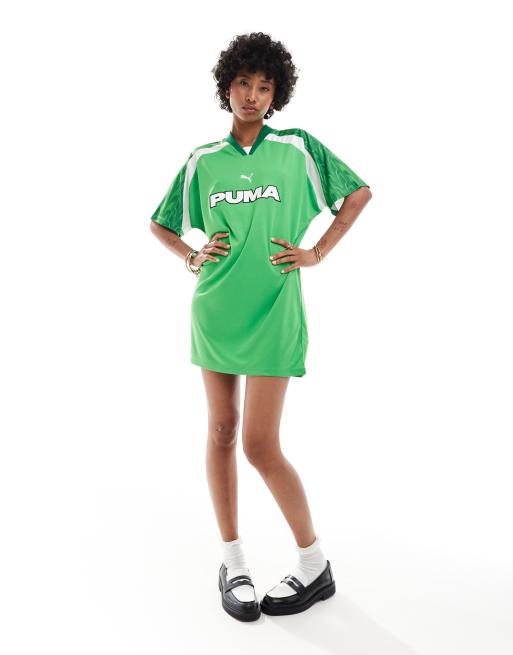 Puma Football jersey dress in green