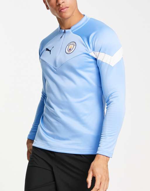 Puma Football – Manchester City 2022/23 – Niebieski sportowy top z suwakiem pod szyją
