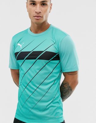 Puma – Football play – Blå grafisk t-shirt
