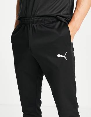 puma football joggers in black
