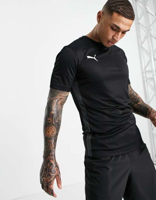 Puma Football shirt in black ASOS