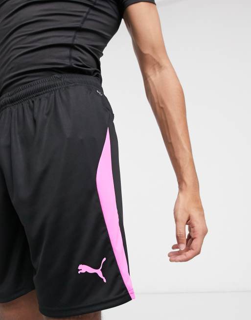 naald Bouwen kapitalisme Puma Football shorts in black and pink | ASOS