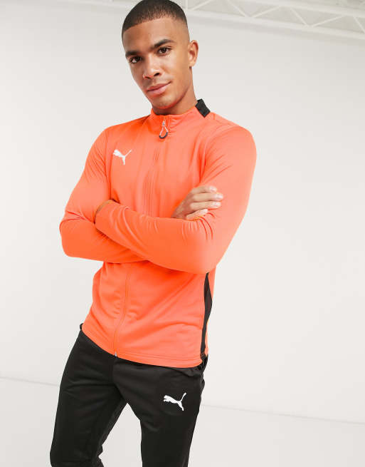 Puma Football tracksuit in orange and black