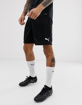 black puma football shorts