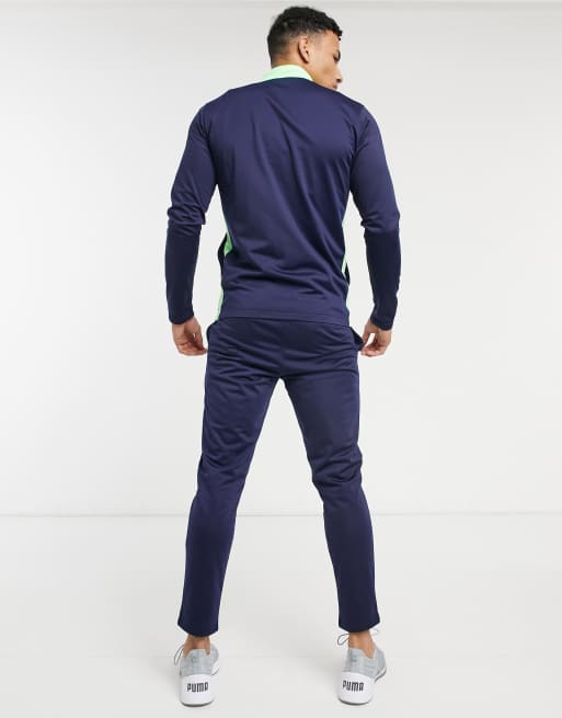 Puma - Football - Trainingspak in marineblauw en groen, 2 van 4