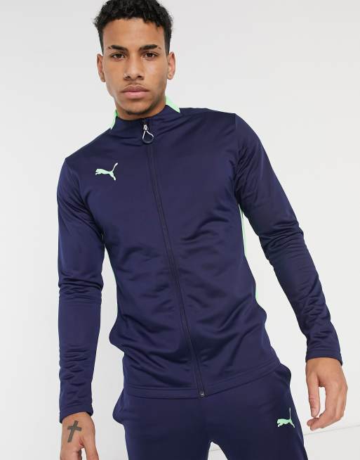 Puma - Football - Trainingspak in marineblauw en groen, 3 van 4