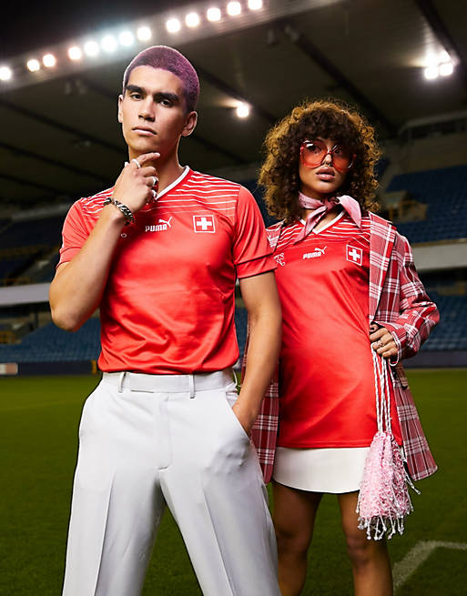 Puma Football Unisex – Switzerland World Cup 2022 Home – Czerwona koszulka