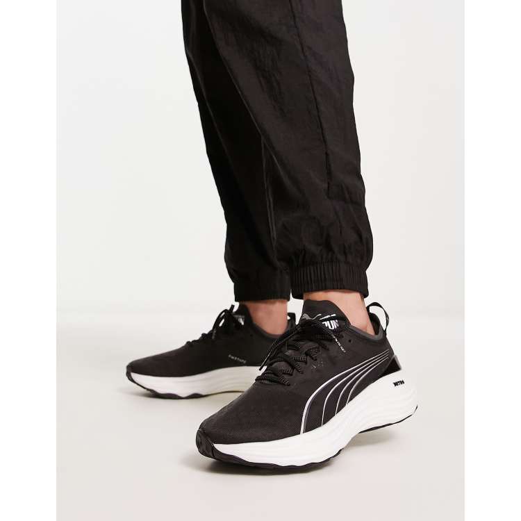 Puma Forever Run Nitro trainers in black and white