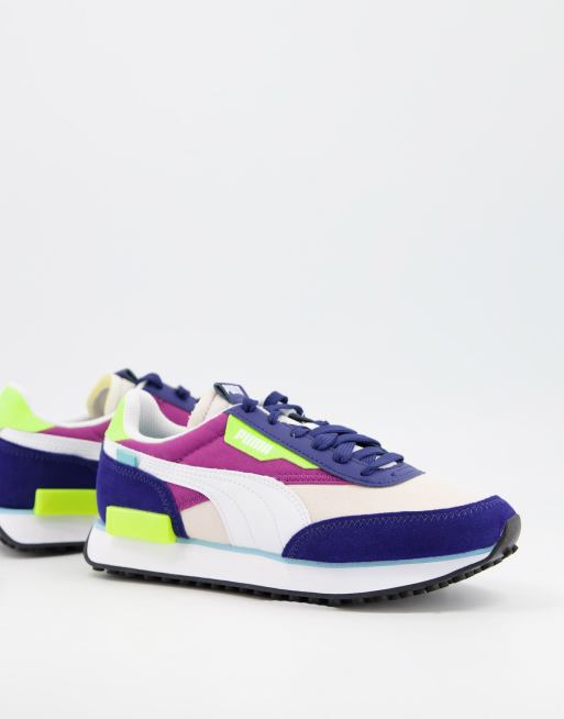 Puma Future Rider Play On Trainers In Elektro Blue Asos