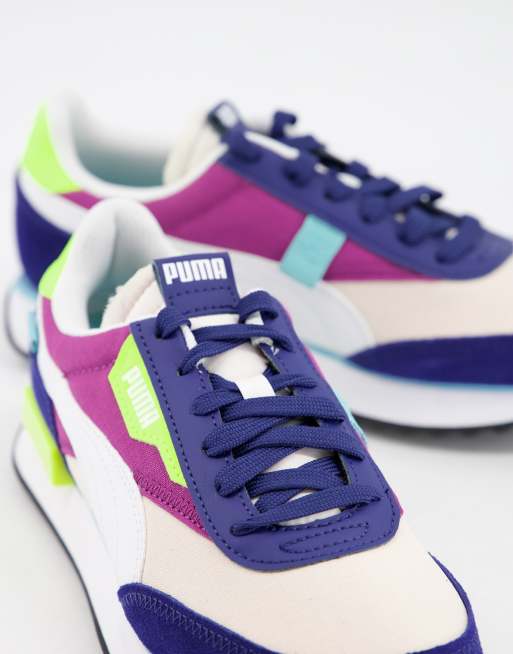 Puma Future Rider Play On Trainers In Elektro Blue Asos