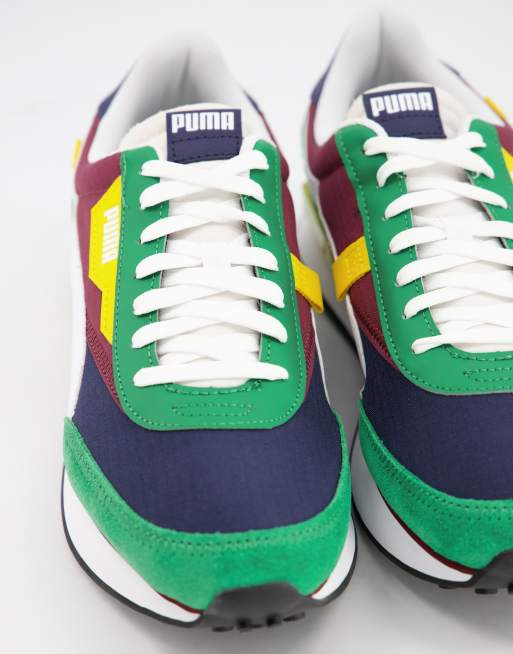 Puma Future Rider Play On Trainers In Green Asos