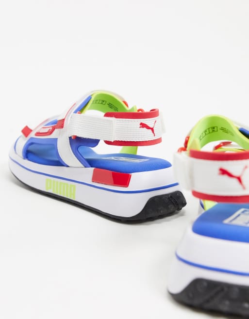 Puma Future Rider Sandal In White Asos