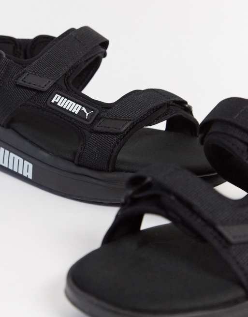 Puma Future Rider Sandals In Black Asos