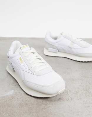 PUMA FUTURE RIDER SNEAKERS IN CREAM-WHITE,37429501