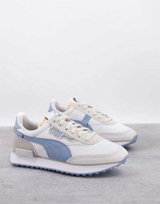Puma Future Rider Sneakers In Off White And Blue Asos