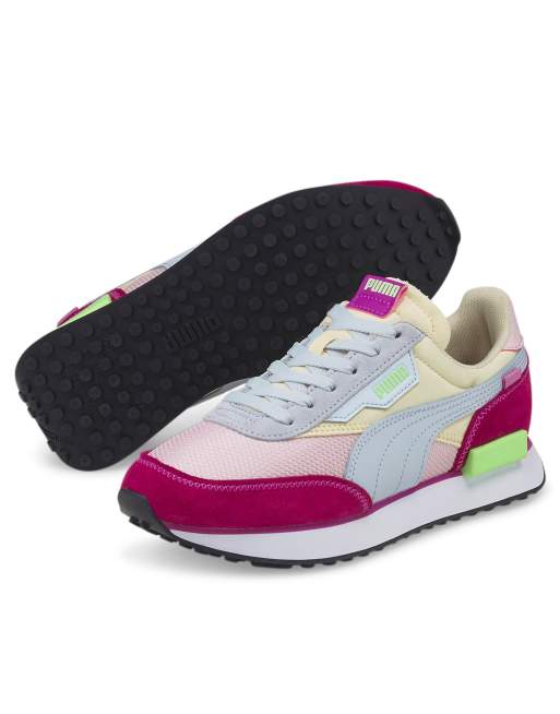 Puma blue cheap pink shoes