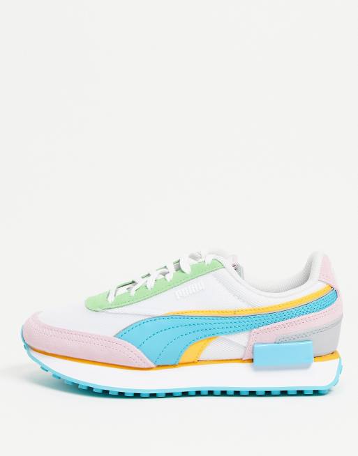 Puma pink shop blue shoes