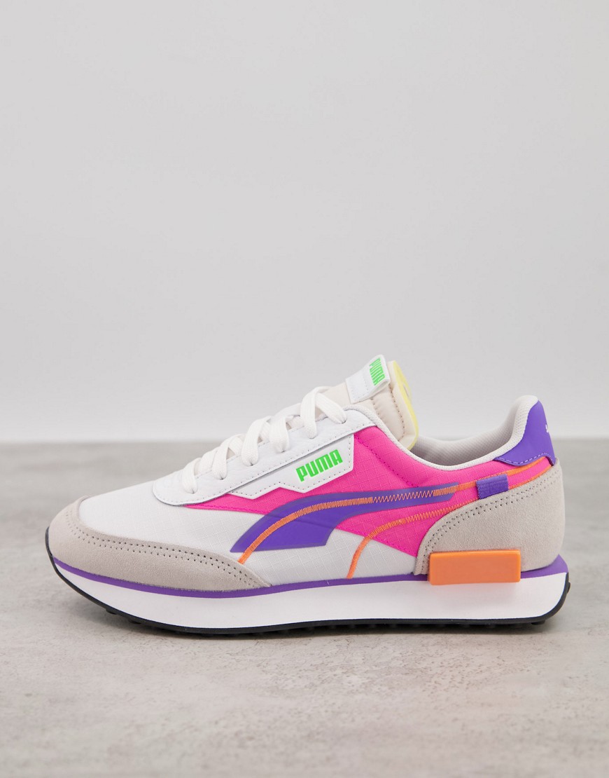 Puma FUTURE RIDER SNEAKERS IN PINK AND PURPLE