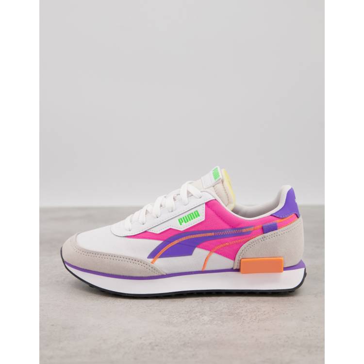 Puma Future Rider sneakers in pink and purple