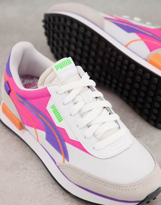 Pink and 2025 purple puma shoes