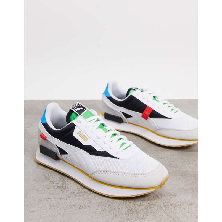 Puma Future Rider Trainers In White And Black Asos