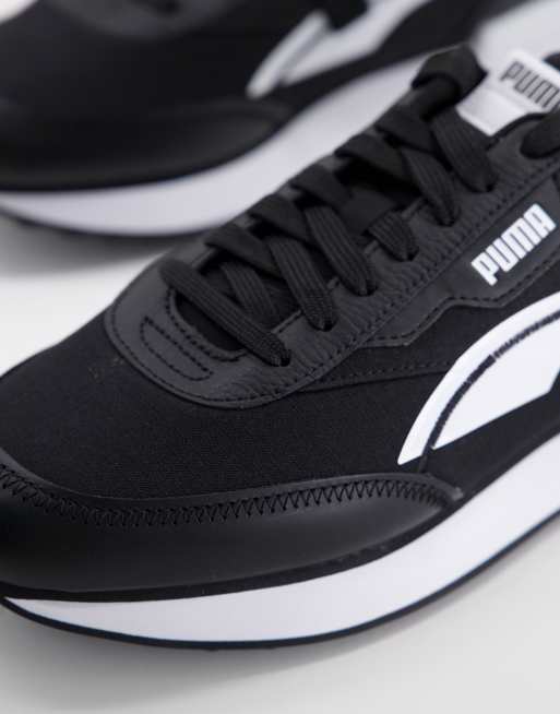 Puma Future Rider Twofold Sneakers In Black And White Asos