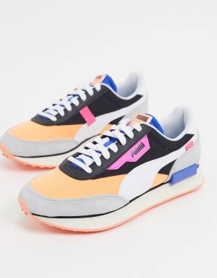 Puma Future Riders Baskets Noir Et Orange Asos