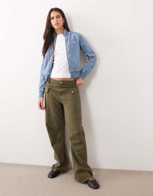 Puma Future..archive washed twill short jacket in blue, 2 of 4