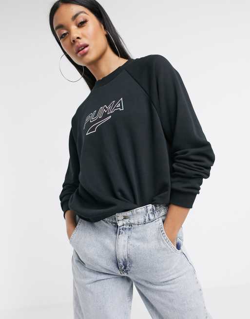 Puma glow sweatshirt in black