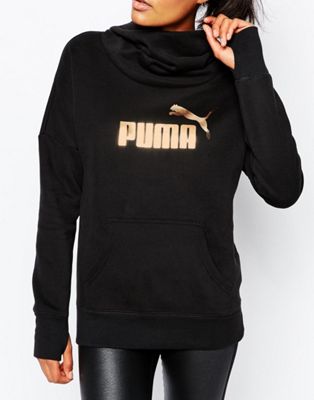 Puma Gold Logo Hooded Sweatshirt | ASOS