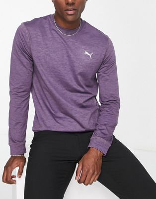 Puma Golf Cloudspun crewneck sweatshirt in purple marl