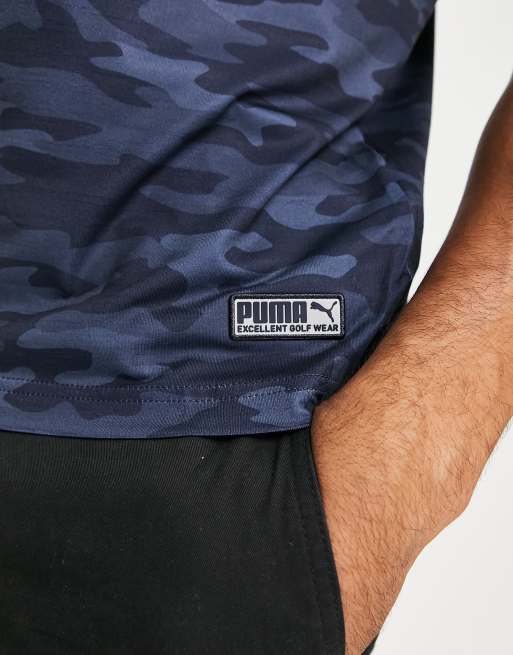 Puma Golf Cloudspun Pushcart pocket t-shirt with camo print in navy, 2 of 4