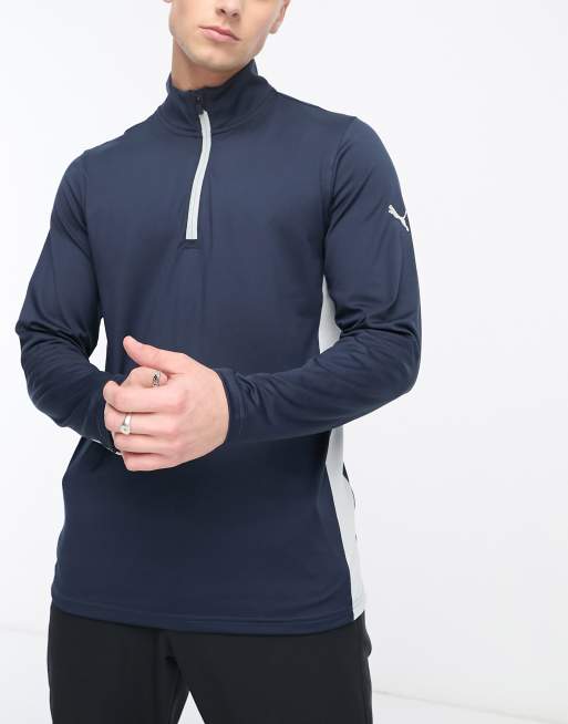 Puma Golf Gamer 1 4 zip sweat in navy ASOS