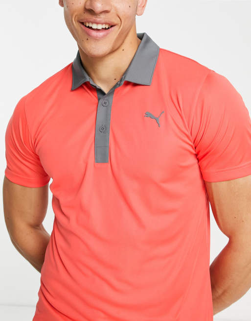 Pink puma shop golf shirt