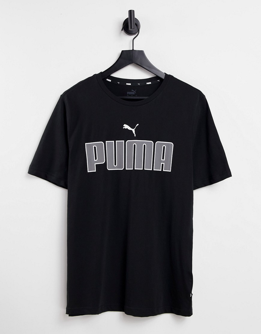PUMA – Grafik-T-Shirt in Schwarz