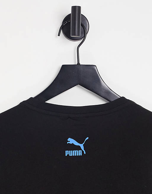 Puma Graphic Box Logo Play t-shirt in black | ASOS