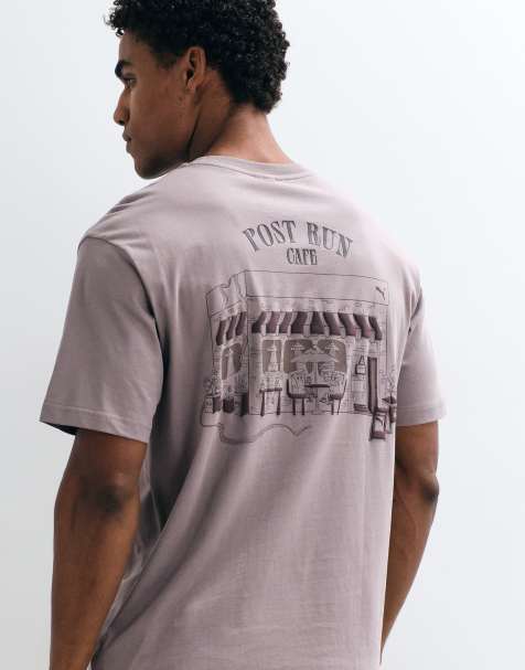 Puma Graphic cafe relaxed tee in beige - view 1