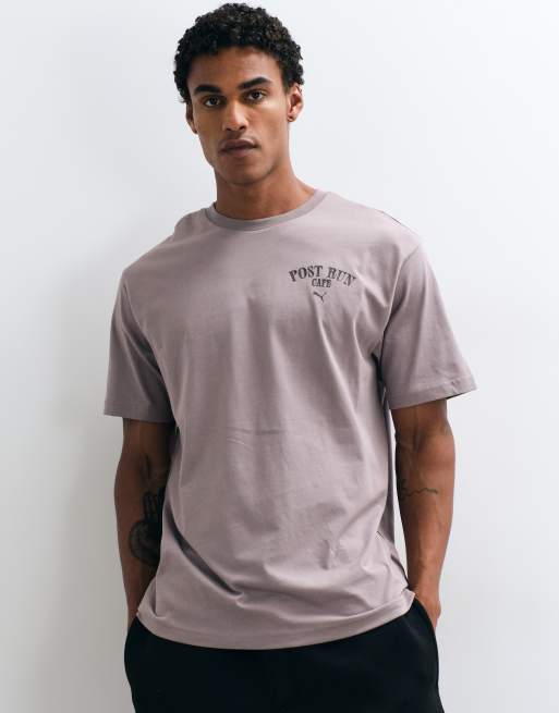 Puma Graphic cafe relaxed tee in beige, 4 of 5