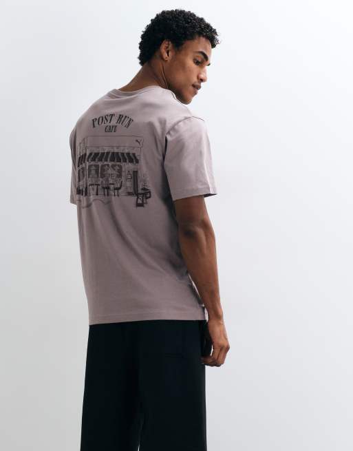 Puma Graphic cafe relaxed tee in beige, 5 of 5
