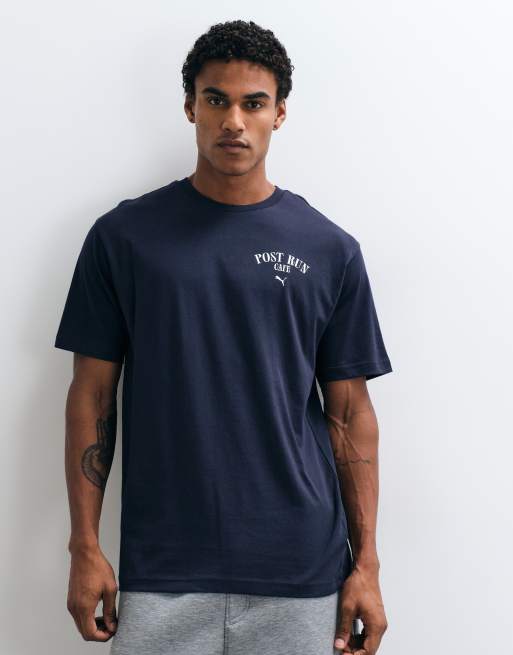Puma Graphic cafe relaxed tee in blue, 2 of 5
