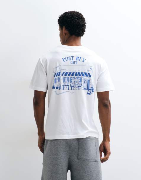 Puma Graphic cafe relaxed tee in white - view 1