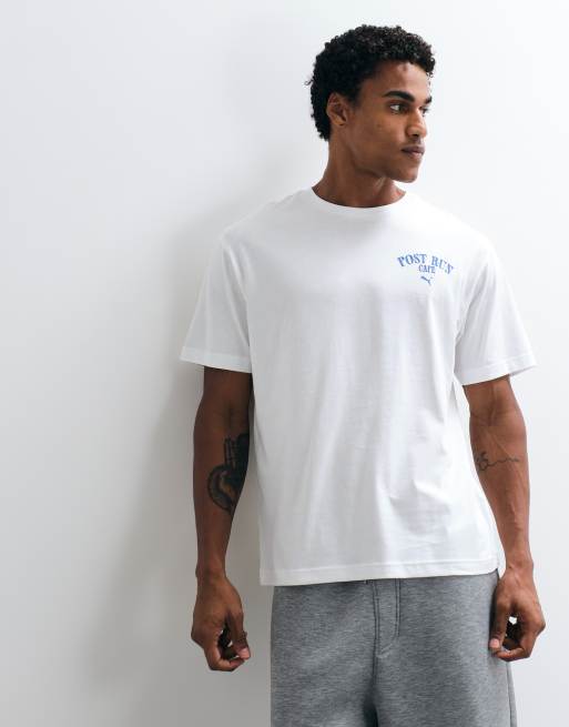 Puma Graphic cafe relaxed tee in white, 4 of 5