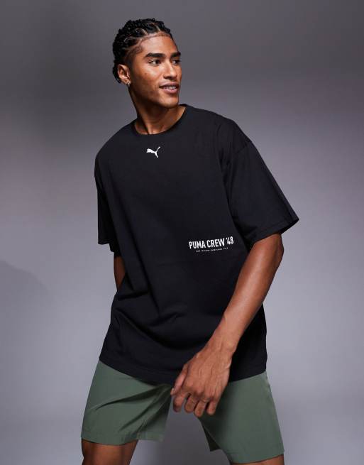 Puma Graphic oversized t-shirt in black